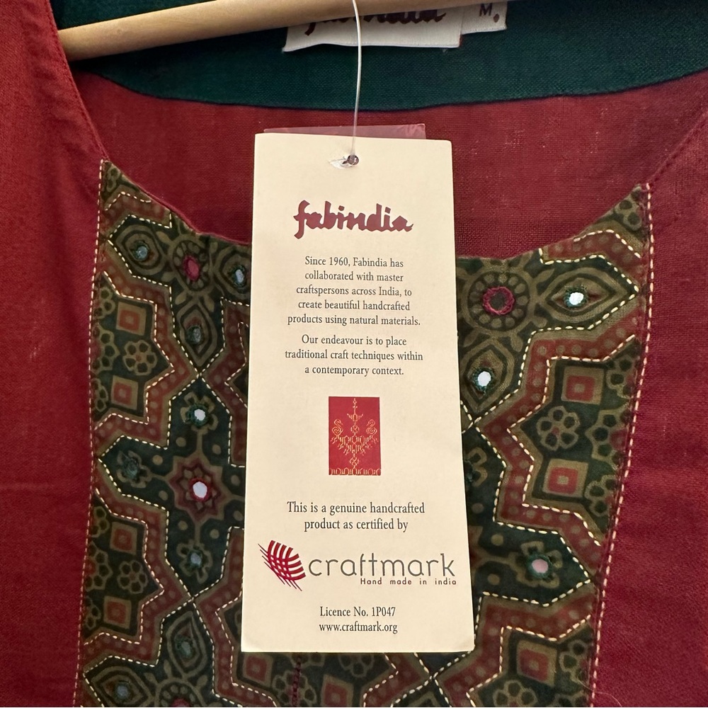 New Red fabindia Kurta (Tunic) - Picture 5 of 6